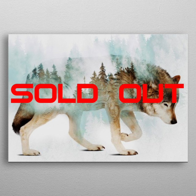 Displate Metall-Poster "Wolf and Forest"